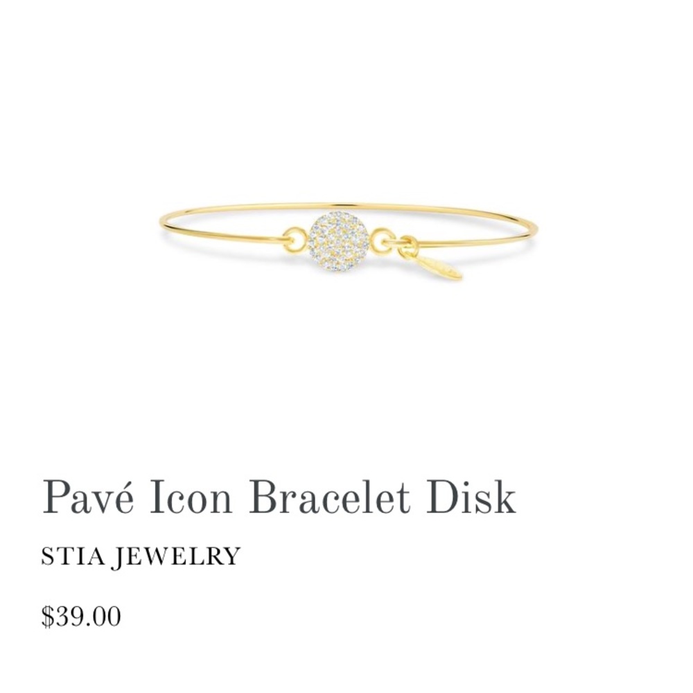 Stia Pave Icon Disk Bracelet